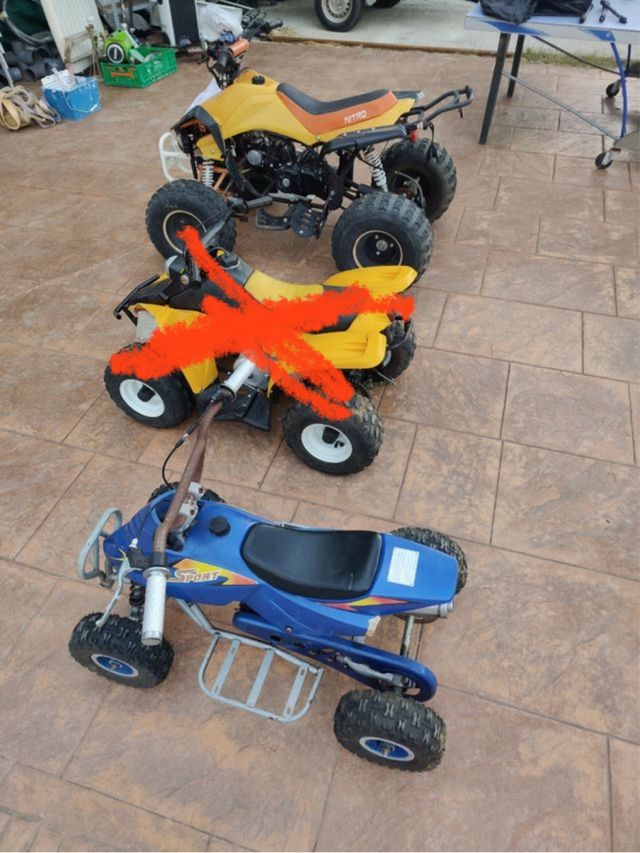 2 Quads infantiles el del medio amarillo ya no est