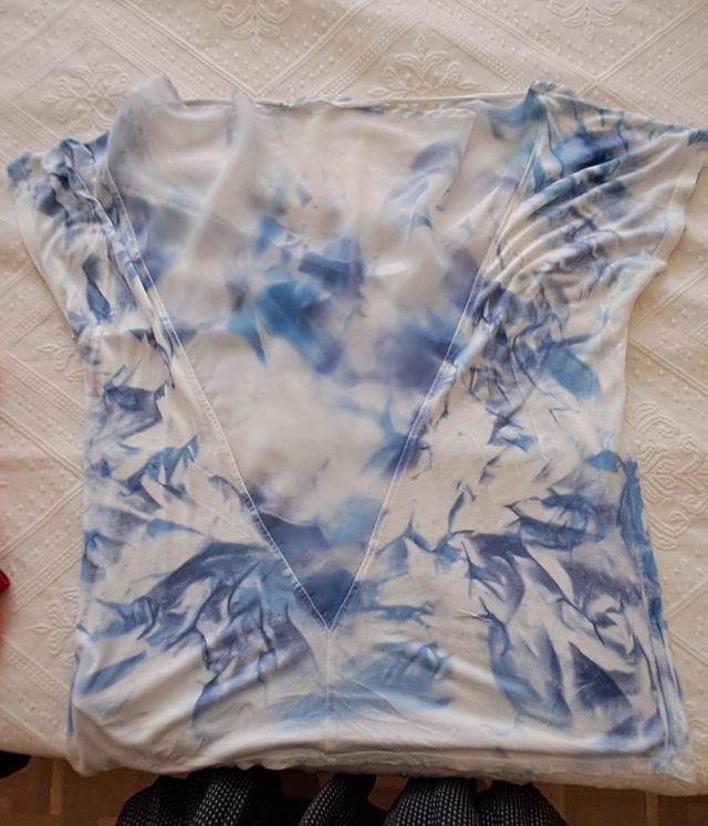 Camiseta Salsa M - Azul y Blanca