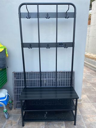 Perchero zapatero Ikea negro