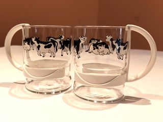 Tazas cristal vacas - 2 unidades