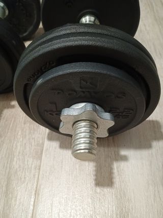 Mancuernas rosca 12kg Domyos x2