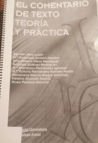 EL COMENTARIO D TEXTO TEORIAyPRÁCTICA ACCESO UNED