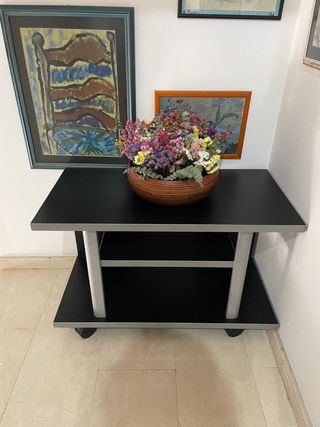 Mesa TV - Negro & Plata