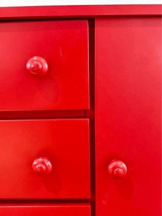 Aparador danés MCM rojo.60s
