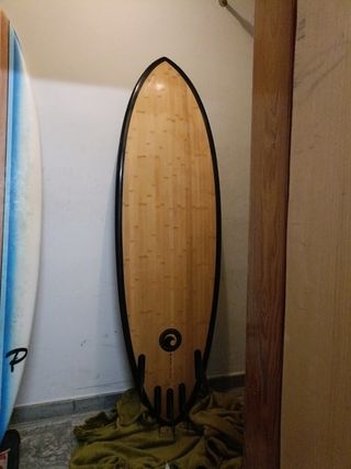 Tabla surf bambú carbono