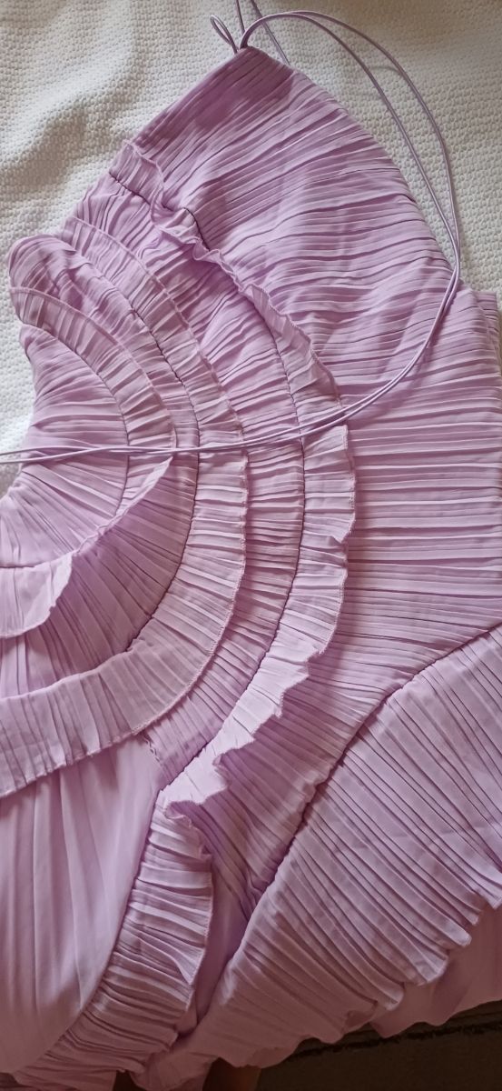 Abito lungo da cerimonia  plissettato