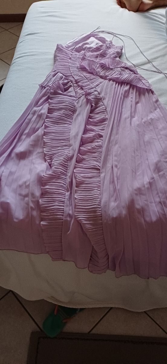 Abito lungo da cerimonia  plissettato