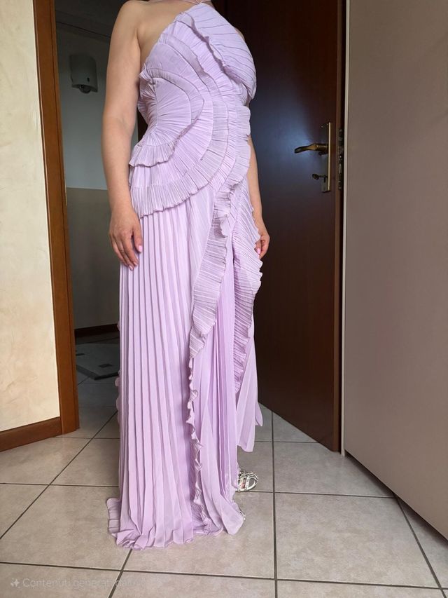 Abito lungo da cerimonia  plissettato