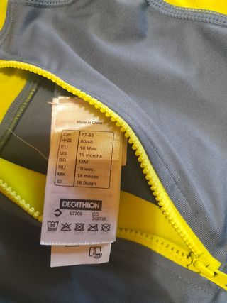 Traje neopreno bebé 18 meses