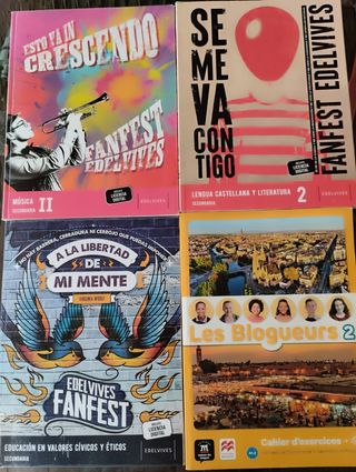 Lote de libros de 2° de la Eso.