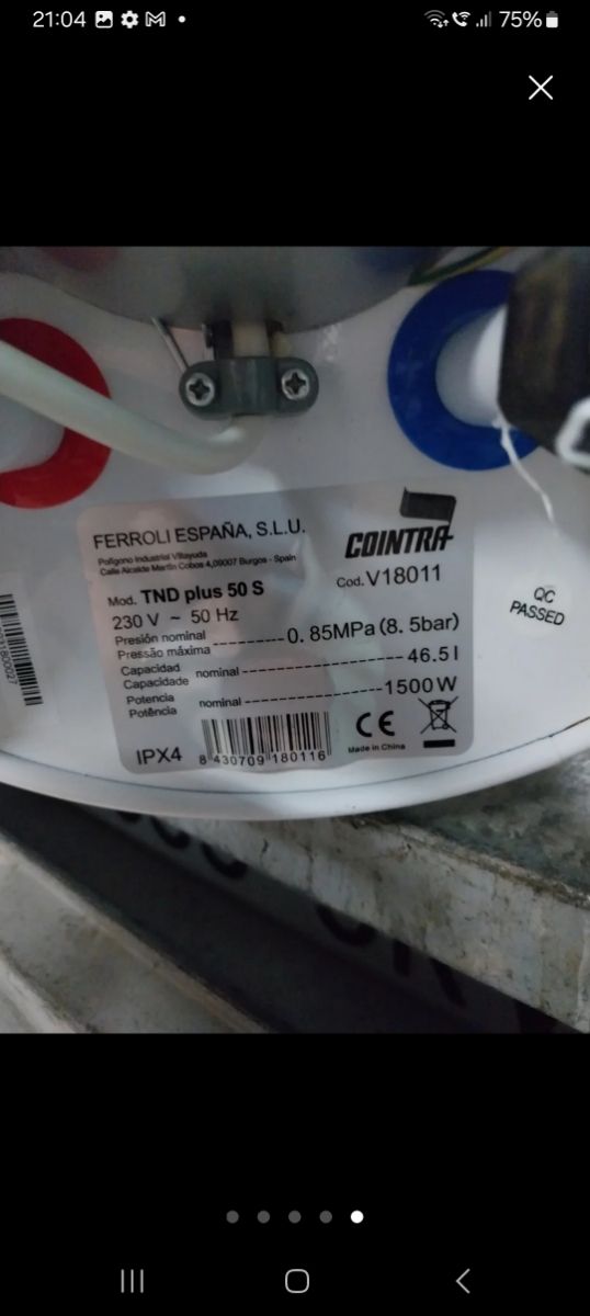 Termo eléctrico Cointra - Como nuevo