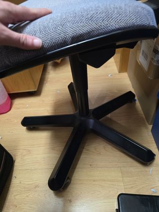 Silla oficina gris - Tela y metal