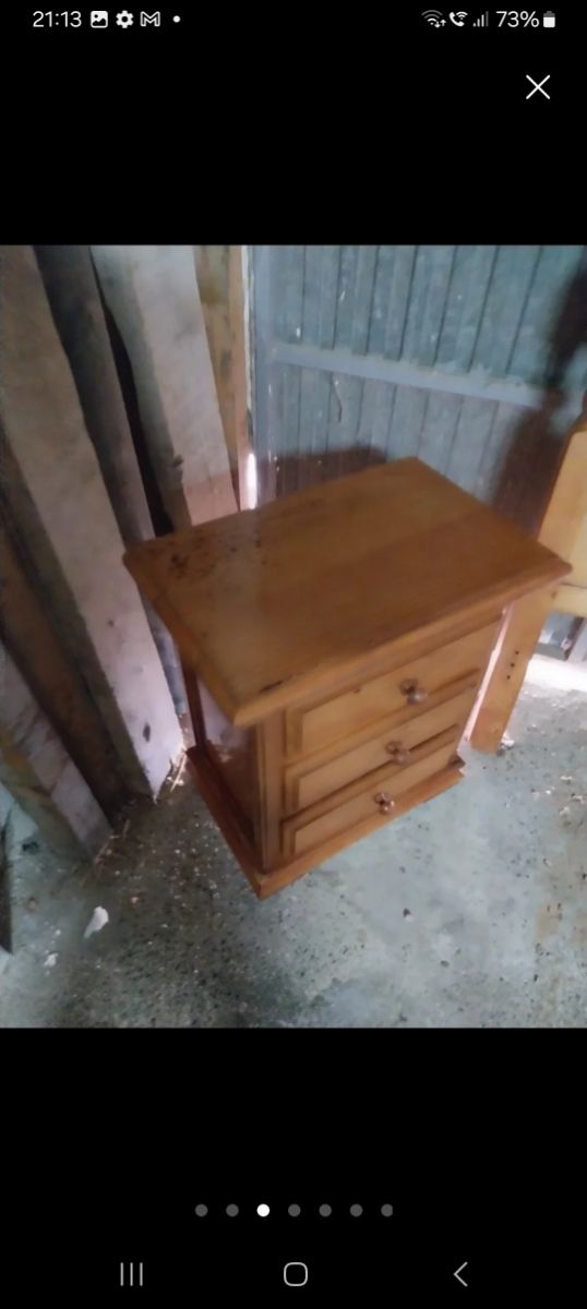 Cabecero y mesilla de madera,cabecero 1.15 