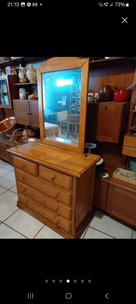 Cabecero y mesilla de madera,cabecero 1.15 