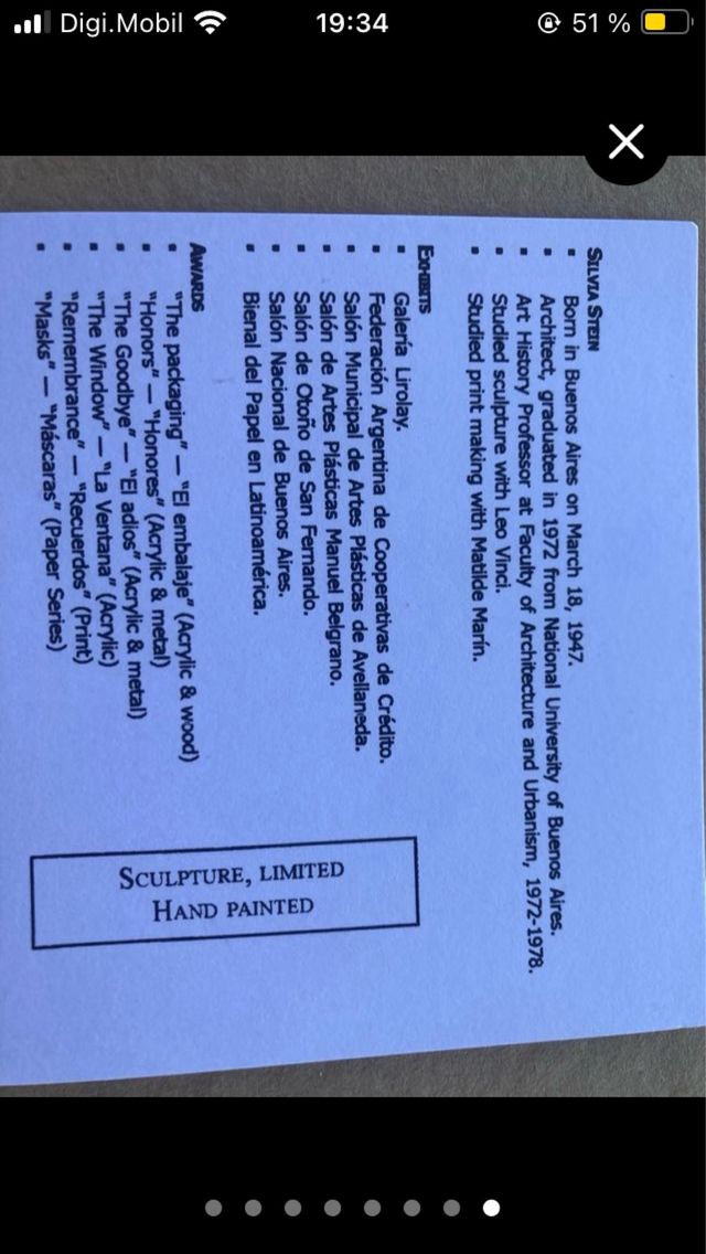 Escultura ojo griego Silvia Stein