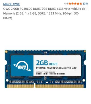 RAM OWC 2GB DDR3 1333MHz PC10600