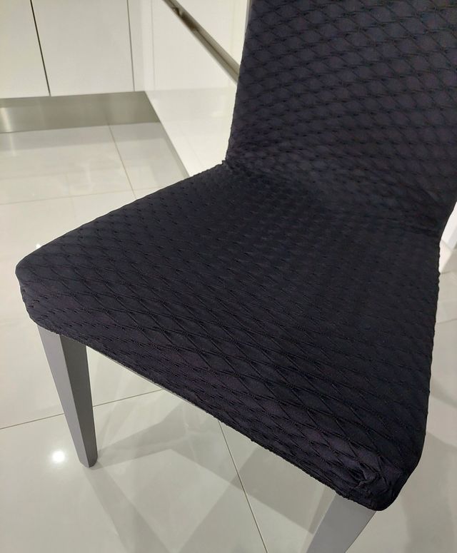 Coprisedia in Tessuto Nero 6 pezzi Elastici 