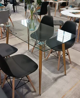 Mesa cristal 4 sillas OFERTA