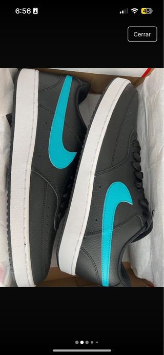 Zapatillas Nike Court 45, turquesa, negra y blanco
