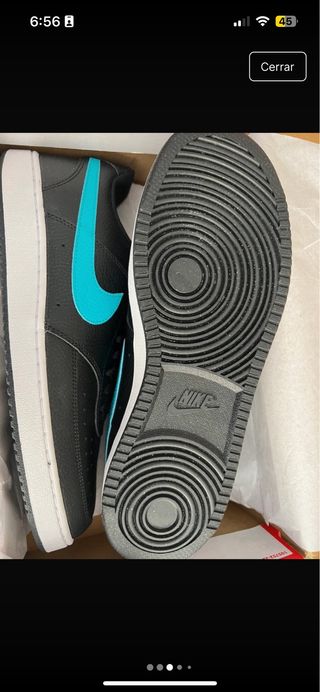 Zapatillas Nike Court 45, turquesa, negra y blanco