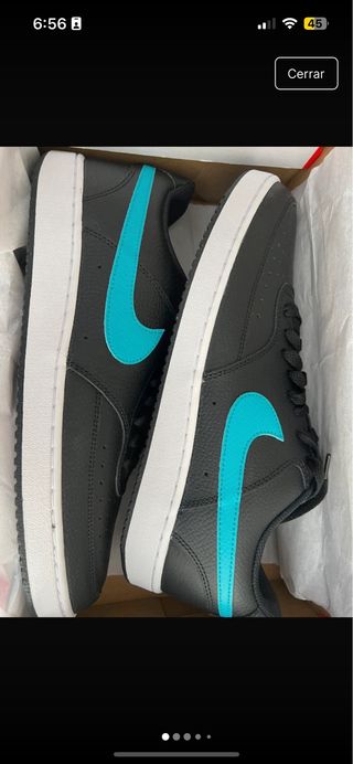 Zapatillas Nike Court 45, turquesa, negra y blanco