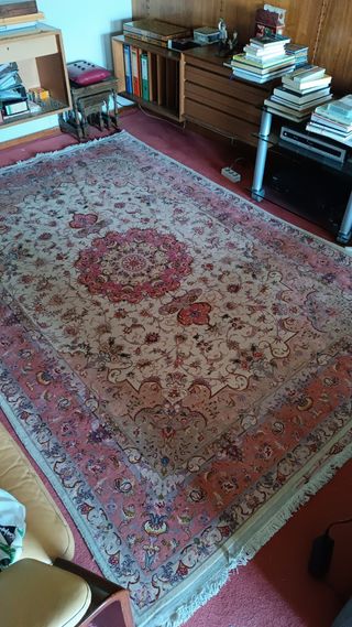 Tappeto persiano autentico in lana e seta - 294x200 cm