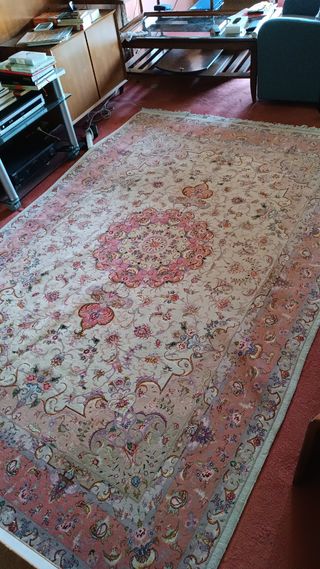 Tappeto persiano autentico in lana e seta - 294x200 cm