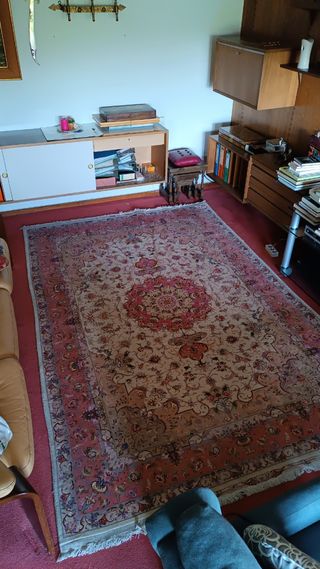 Tappeto persiano autentico in lana e seta - 294x200 cm