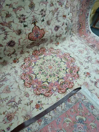 Tappeto persiano autentico in lana e seta - 294x200 cm