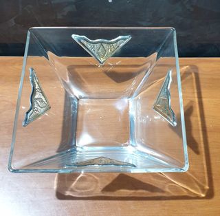 Centrotavola vetro argentato