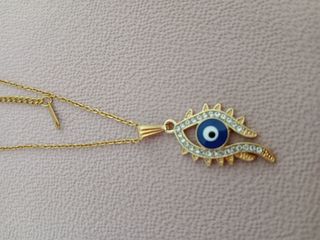 Colgante con cadena de ojo turco