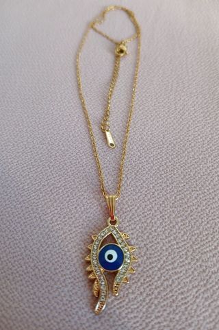Colgante con cadena de ojo turco