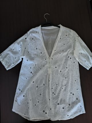 Blusa bianca cotone estiva