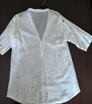 Blusa bianca cotone estiva