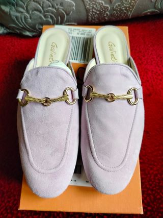 Mocasini Galletti scamosciati viola