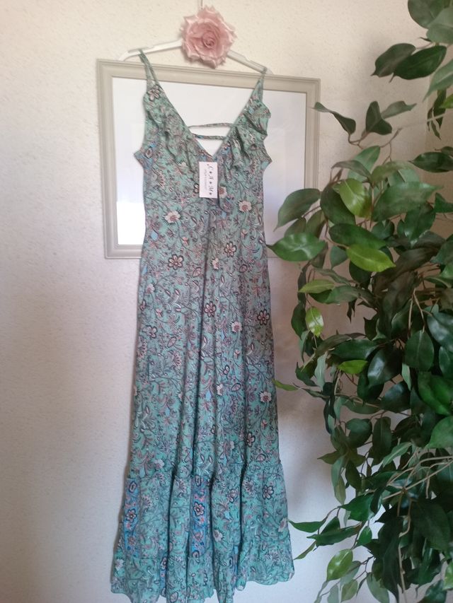 Vestidos largos boho - turquesa