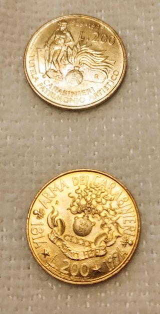 14 Monete 200 Lire Italia
