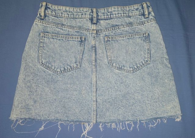 Mini Falda Vaquera Desgastada