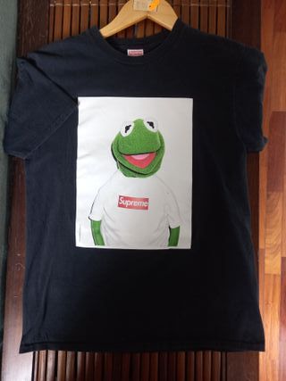 Camiseta Supreme - Kermit the Frog, negra