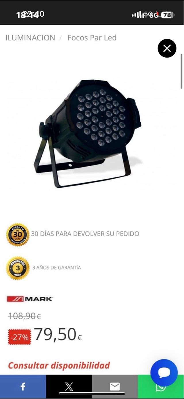 Foco LED PAR Mark - Iluminación