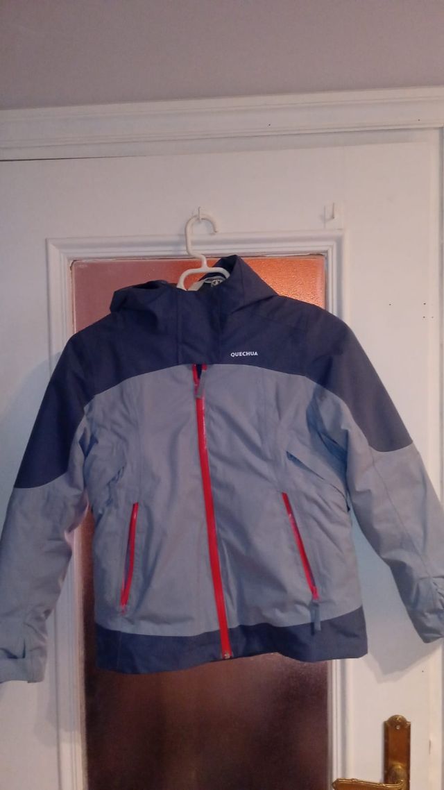 Chaqueta Quechua niño, azul y gris