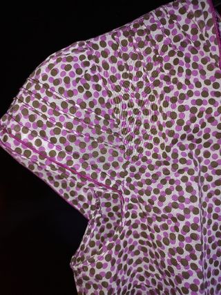 Blusa Tish & Cash - Pois Marrone Viola