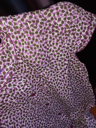 Blusa Tish & Cash - Pois Marrone Viola