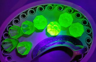 8 Vasos vodka de cristal de uranio