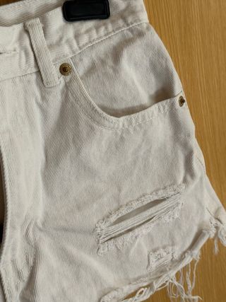 Shorts vaqueros blancos -talla S