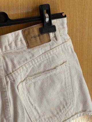 Shorts vaqueros blancos -talla S