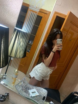 Shorts vaqueros blancos -talla S