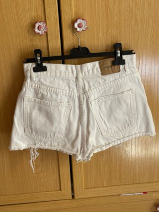 Shorts vaqueros blancos -talla S