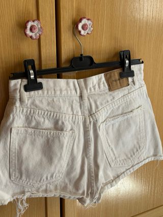 Shorts vaqueros blancos -talla S