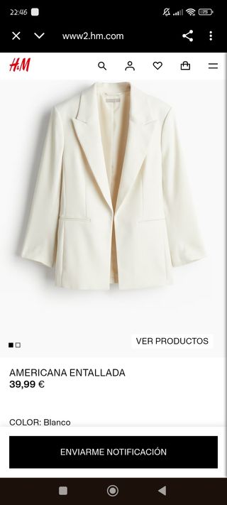 Americana blanca H&M - Manga 3/4